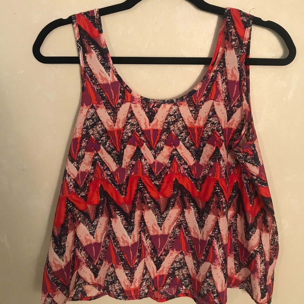 Multicolored, zig-zag  tank top